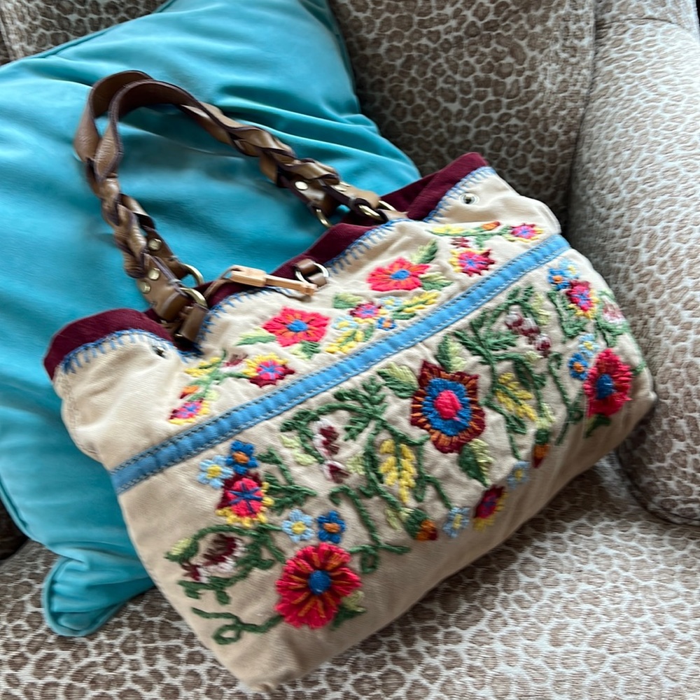 Lucky Brand Embroidered Shoulder Bag